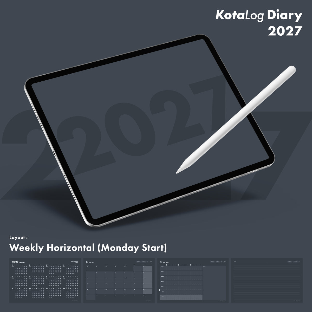 KotaLog Diary 2027 Hor.