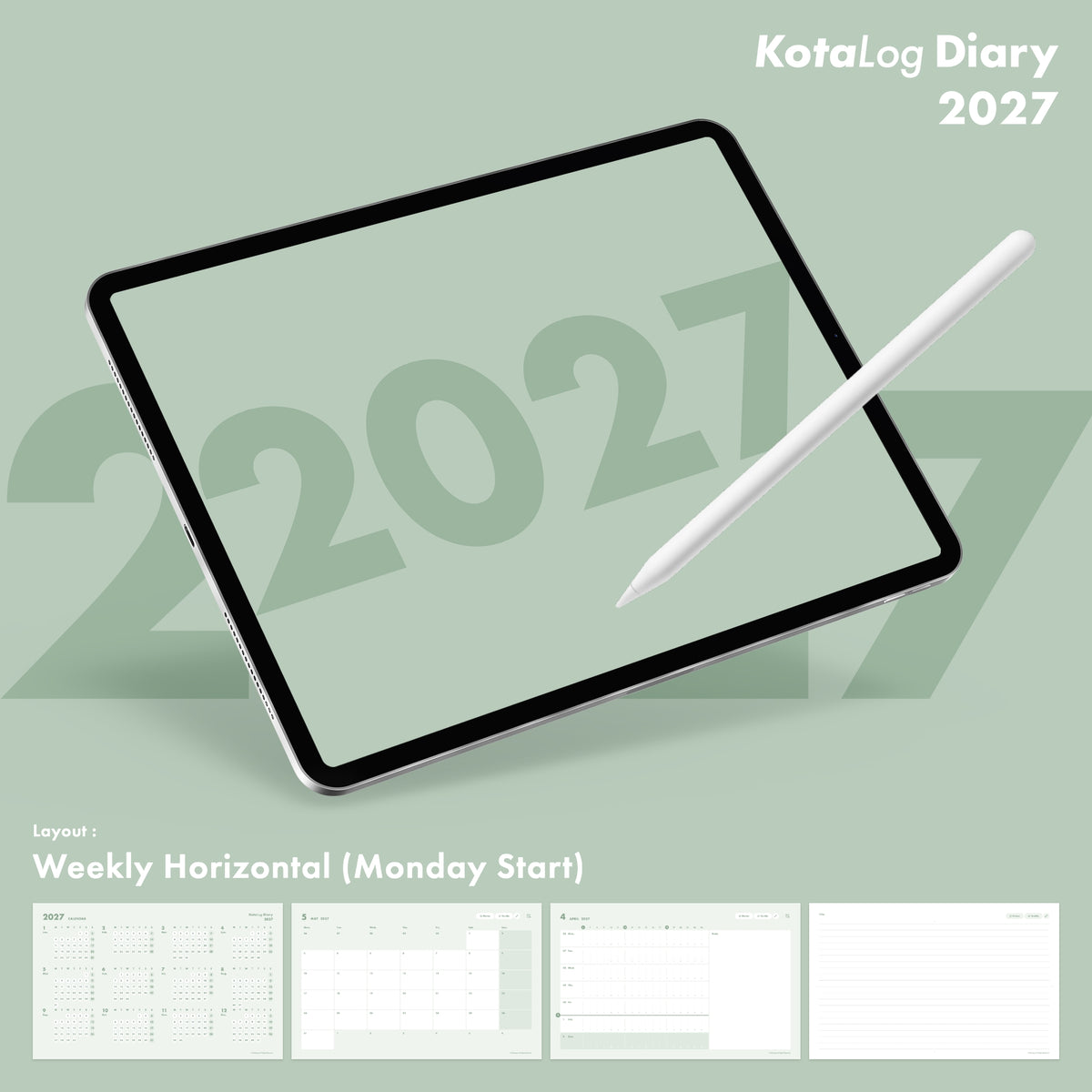 KotaLog Diary 2027 Hor.