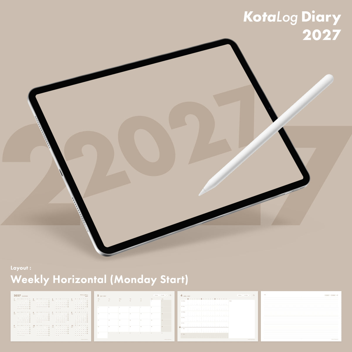 KotaLog Diary 2027 Hor.