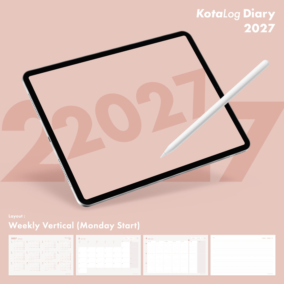 KotaLog Diary 2027 Vert.