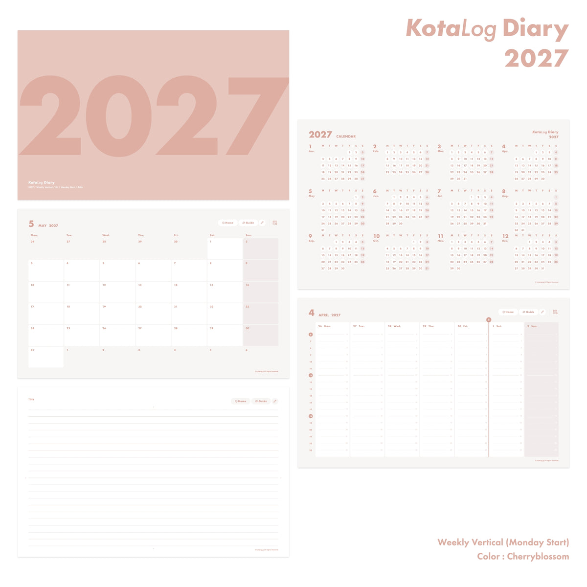 KotaLog Diary 2027 Vert.