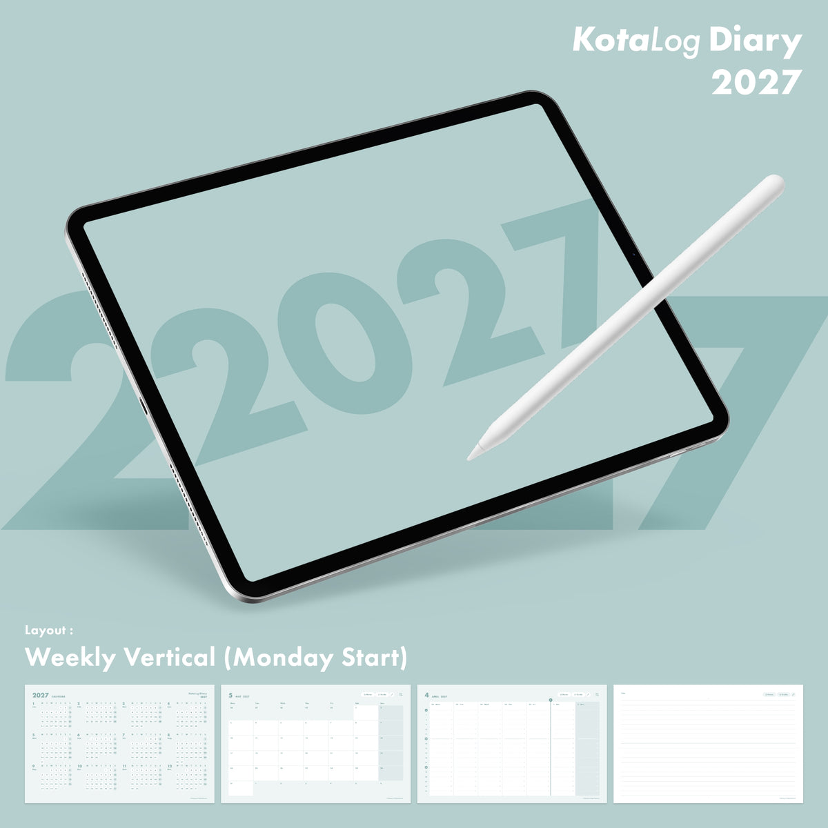 KotaLog Diary 2027 Vert.