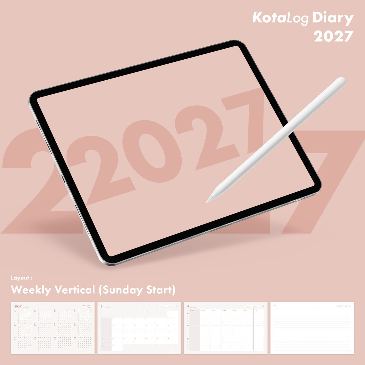KotaLog Diary 2027 Vert.