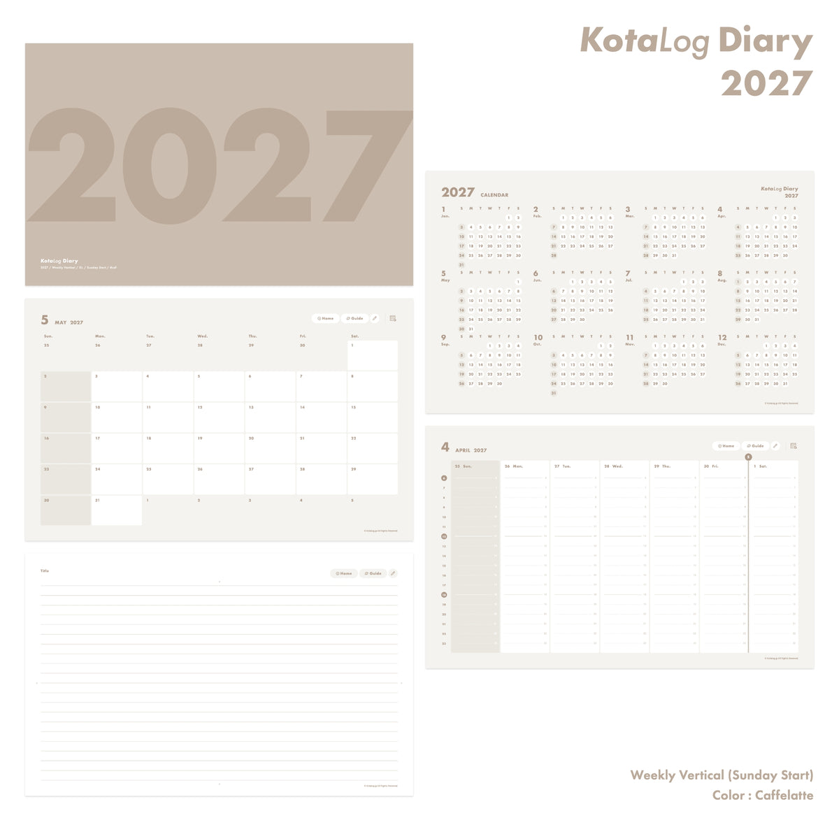 KotaLog Diary 2027 Vert.