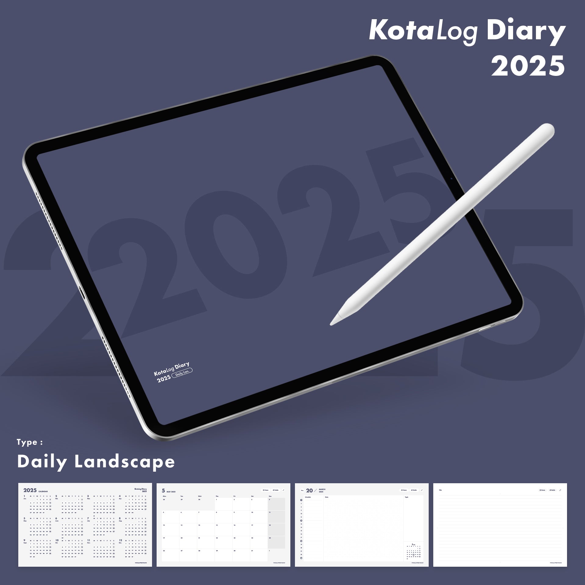 KotaLog Diary 2025  Daily Lan.