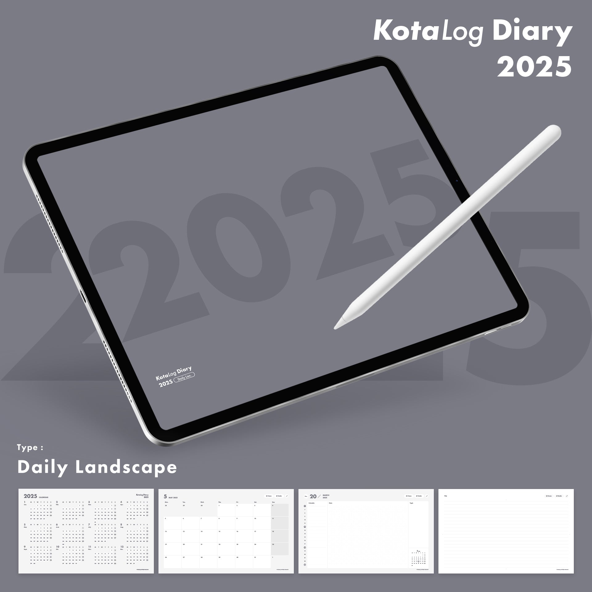 KotaLog Diary 2025  Daily Lan.