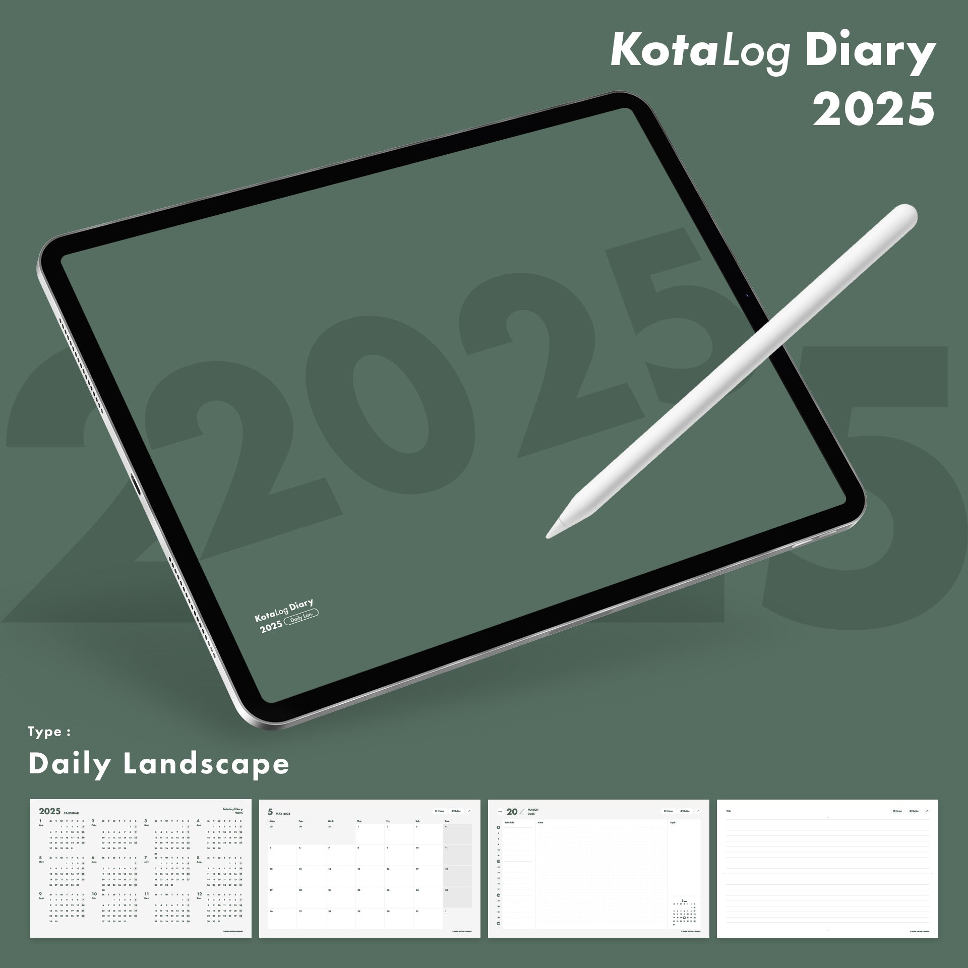 KotaLog Diary 2025  Daily Lan.