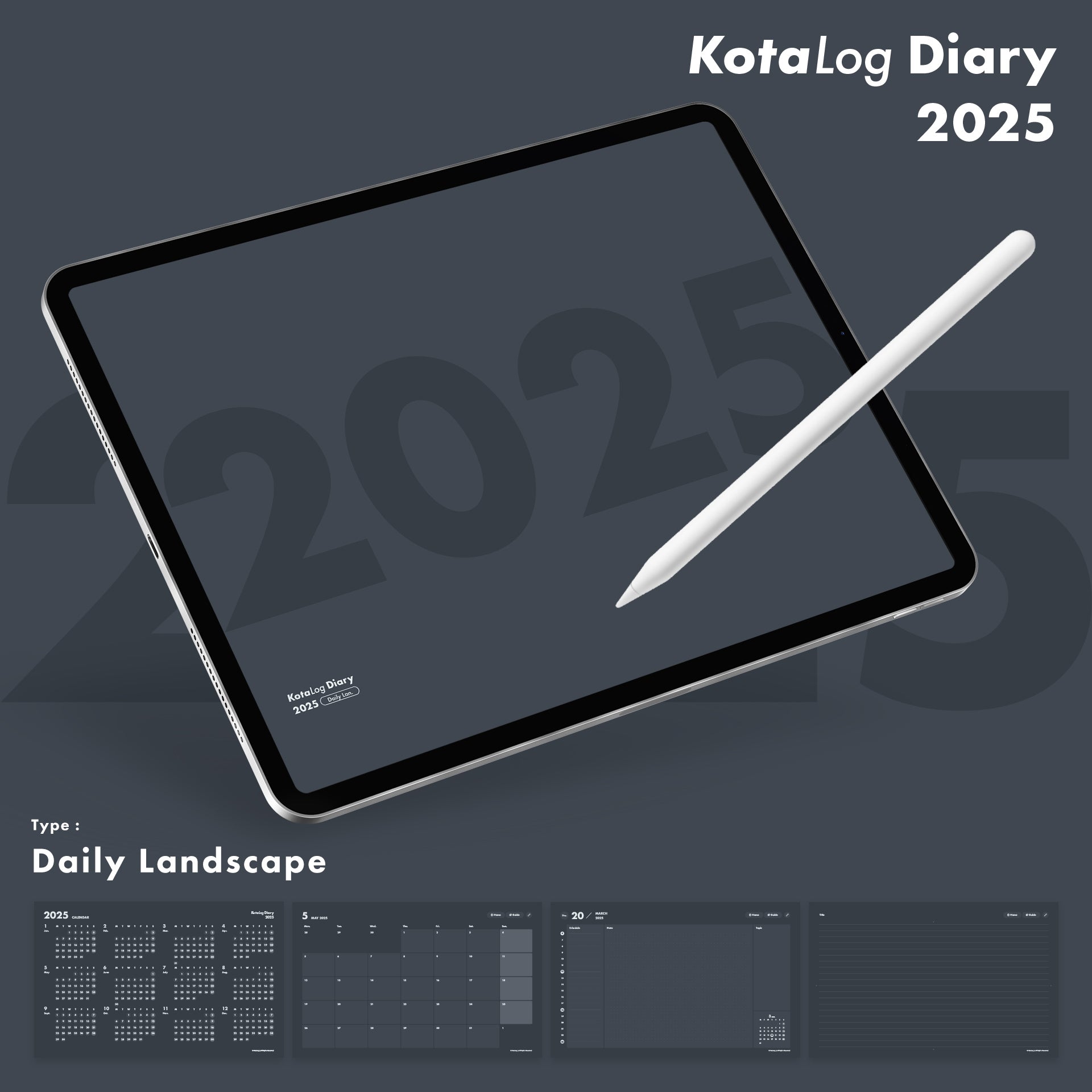 KotaLog Diary 2025  Daily Lan.