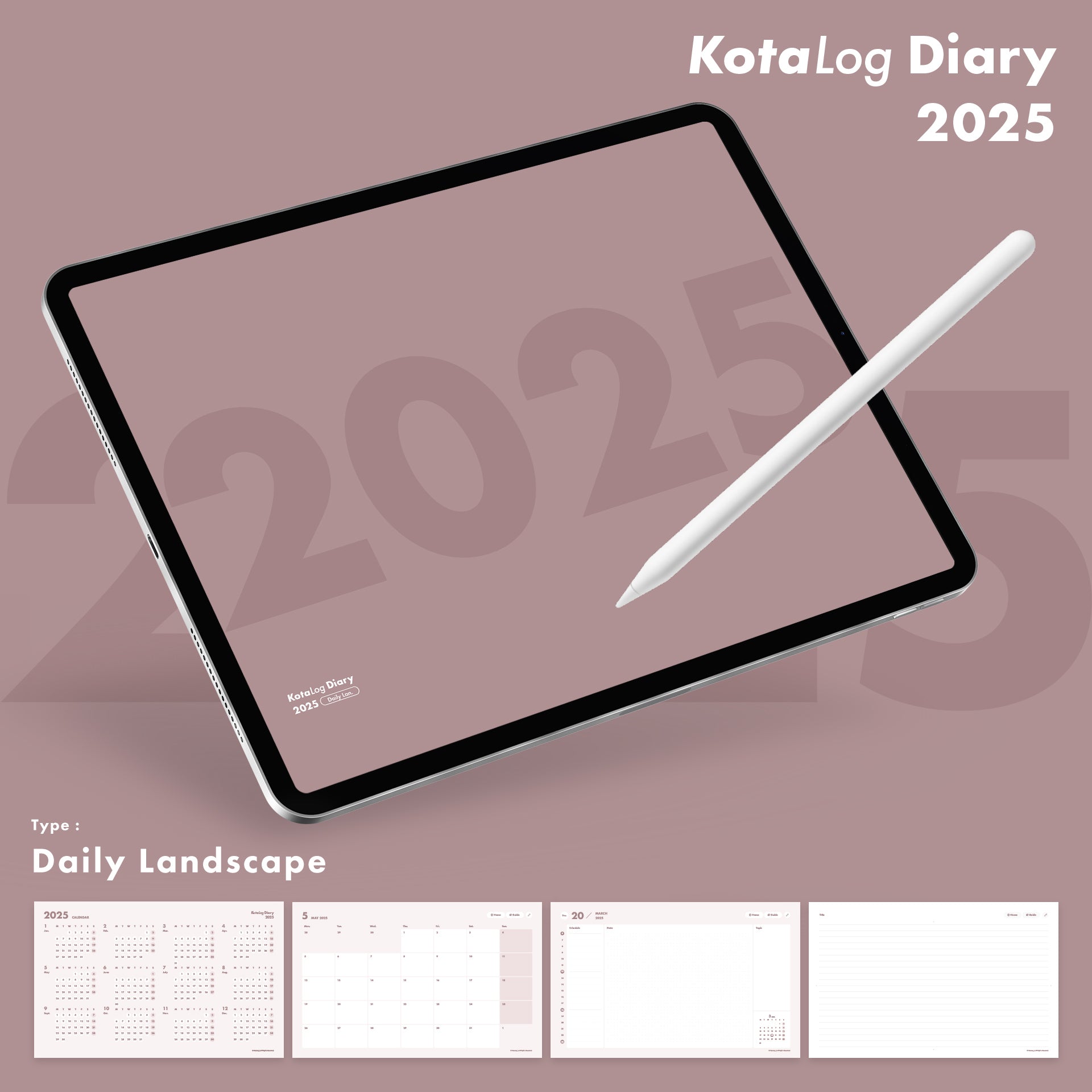 KotaLog Diary 2025  Daily Lan.