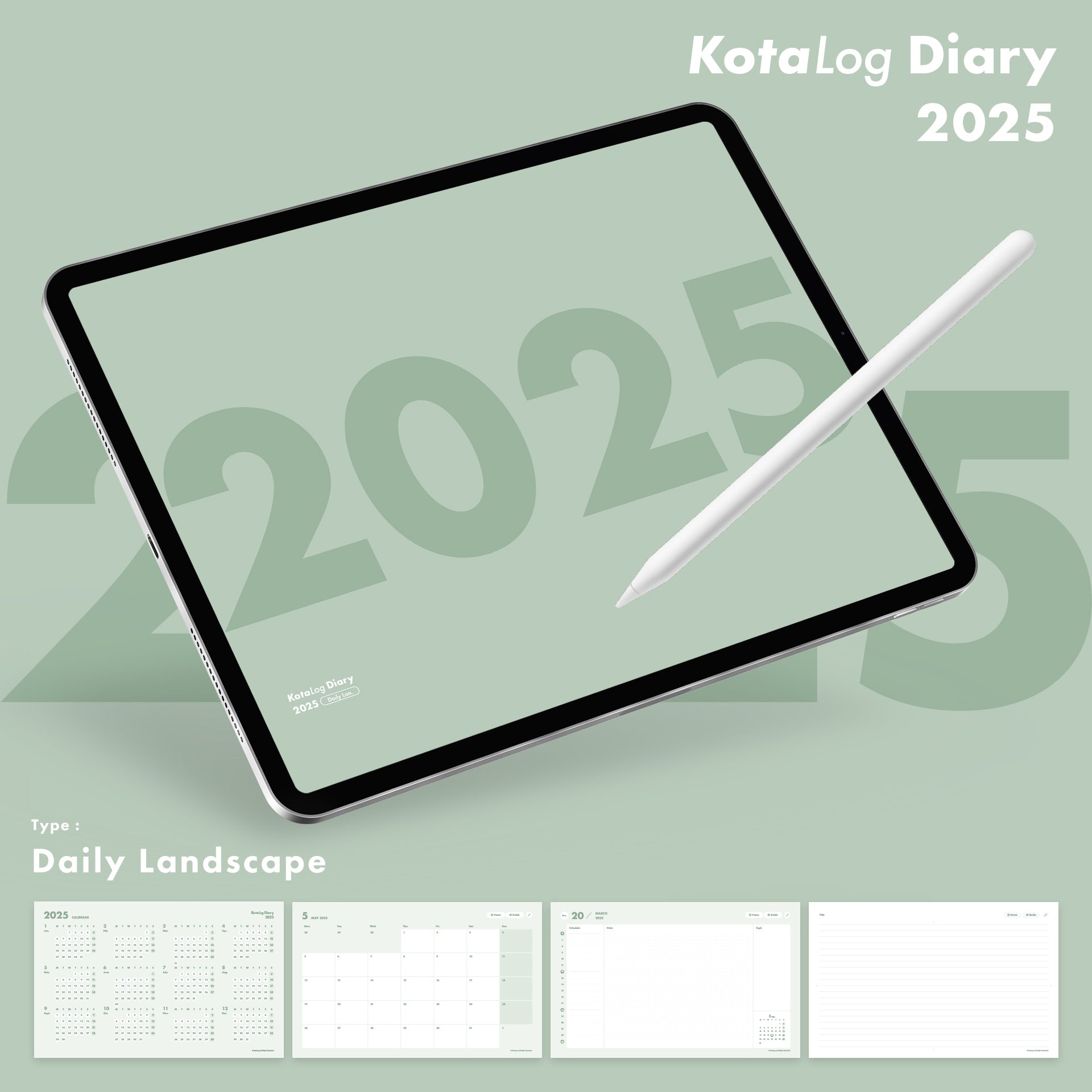 KotaLog Diary 2025  Daily Lan.