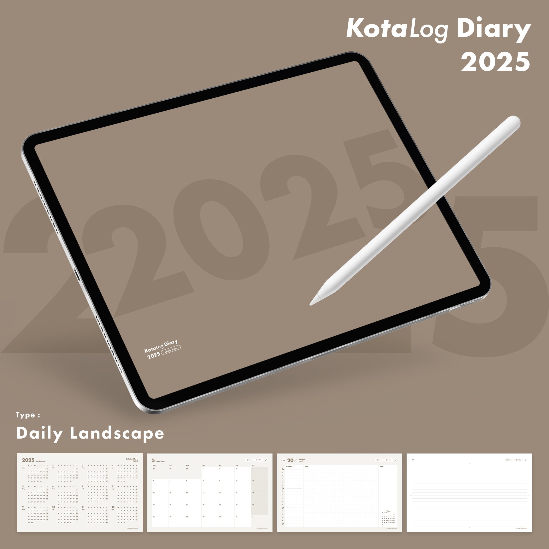 KotaLog Diary 2025  Daily Lan.