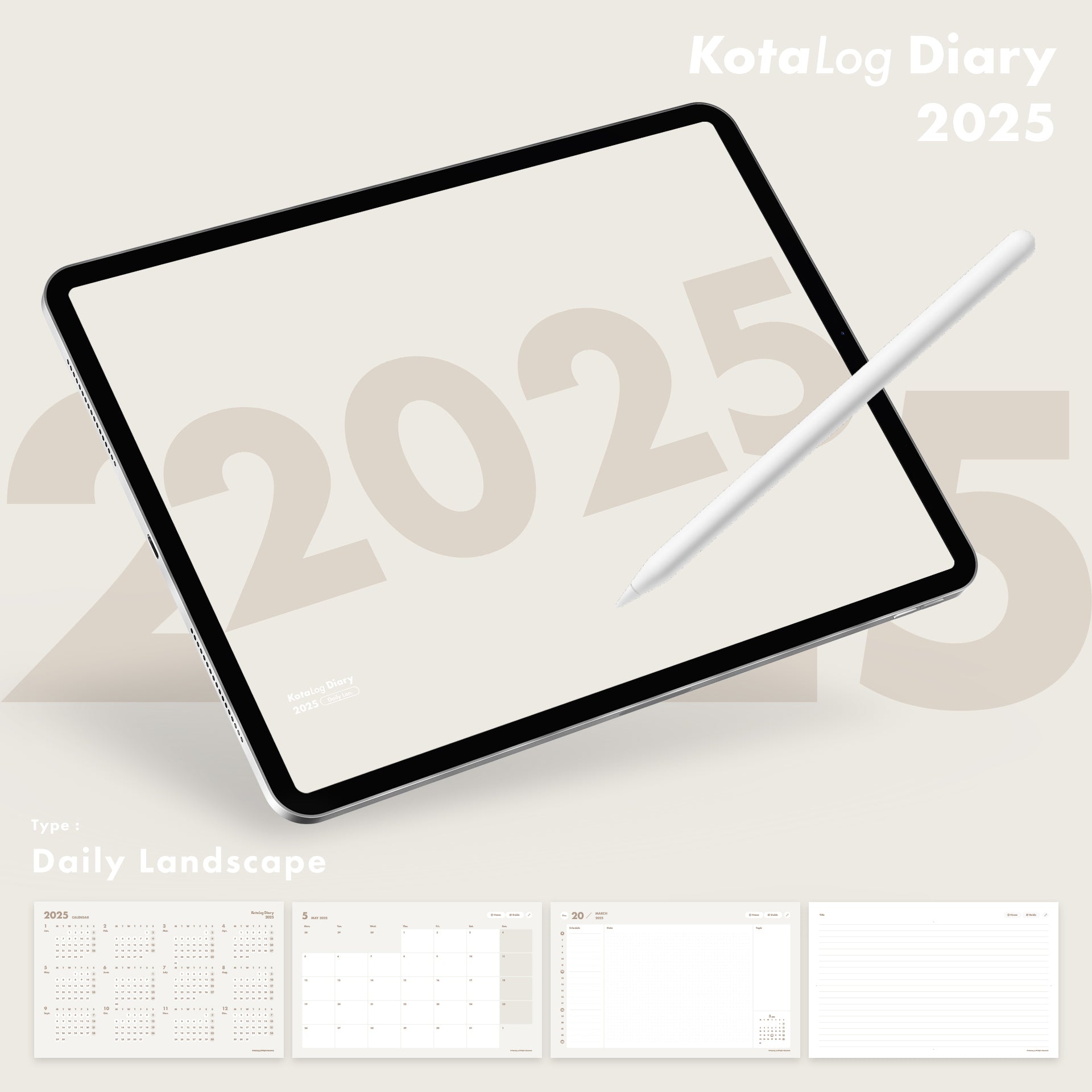 KotaLog Diary 2025  Daily Lan.