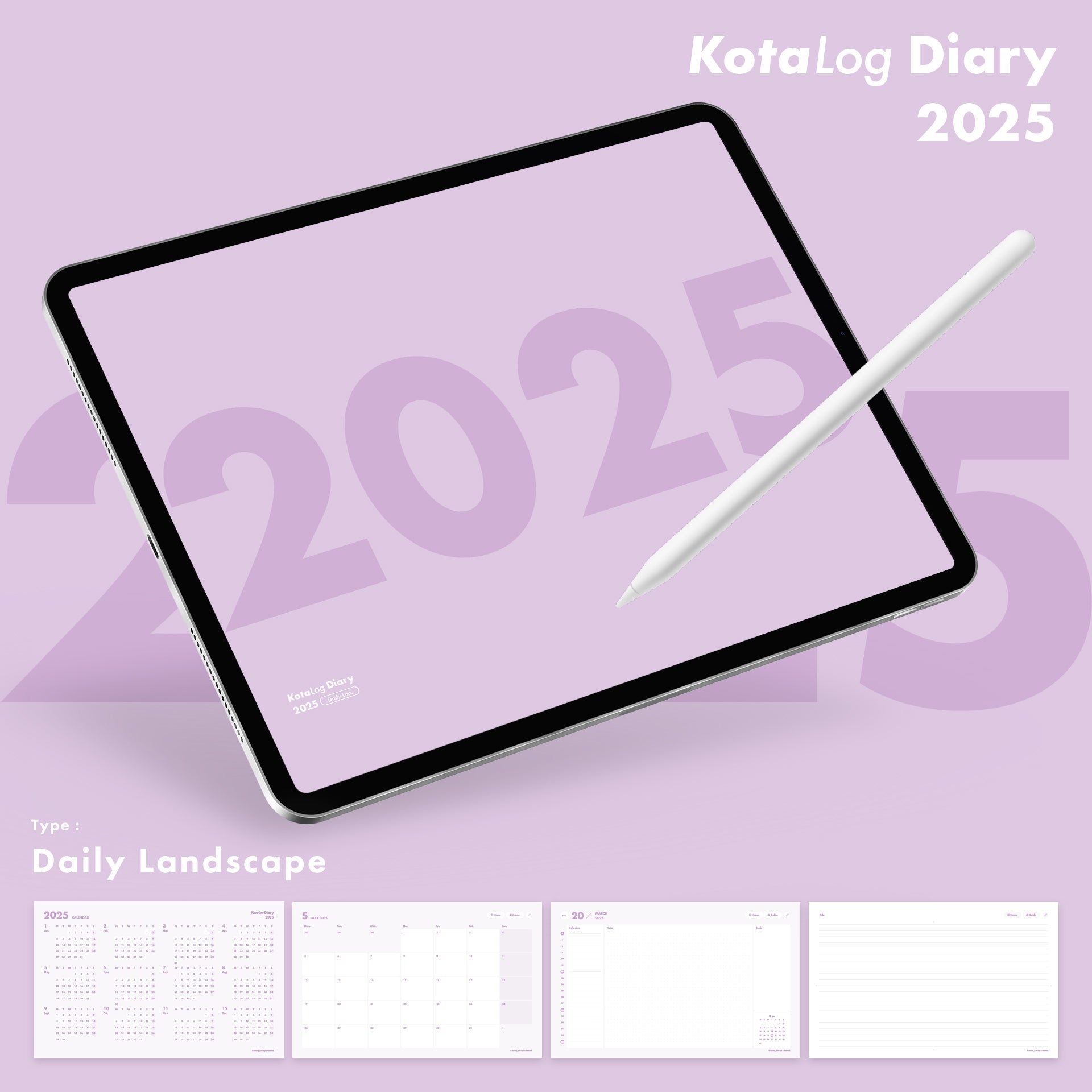 KotaLog Diary 2025  Daily Lan.