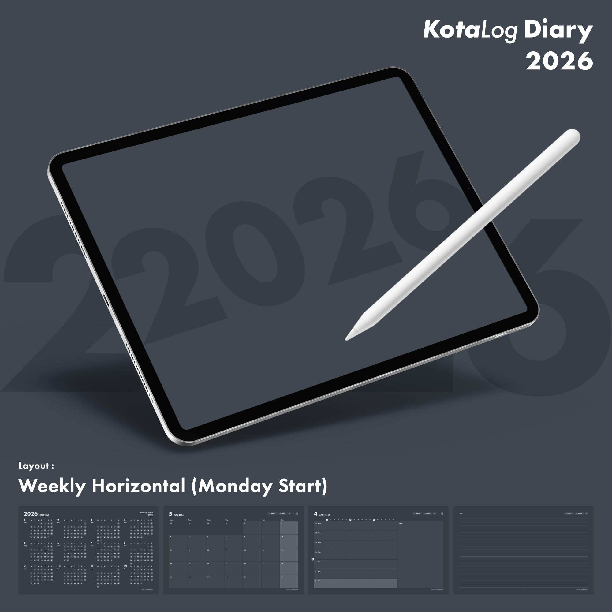 KotaLog Diary 2026 Hor.