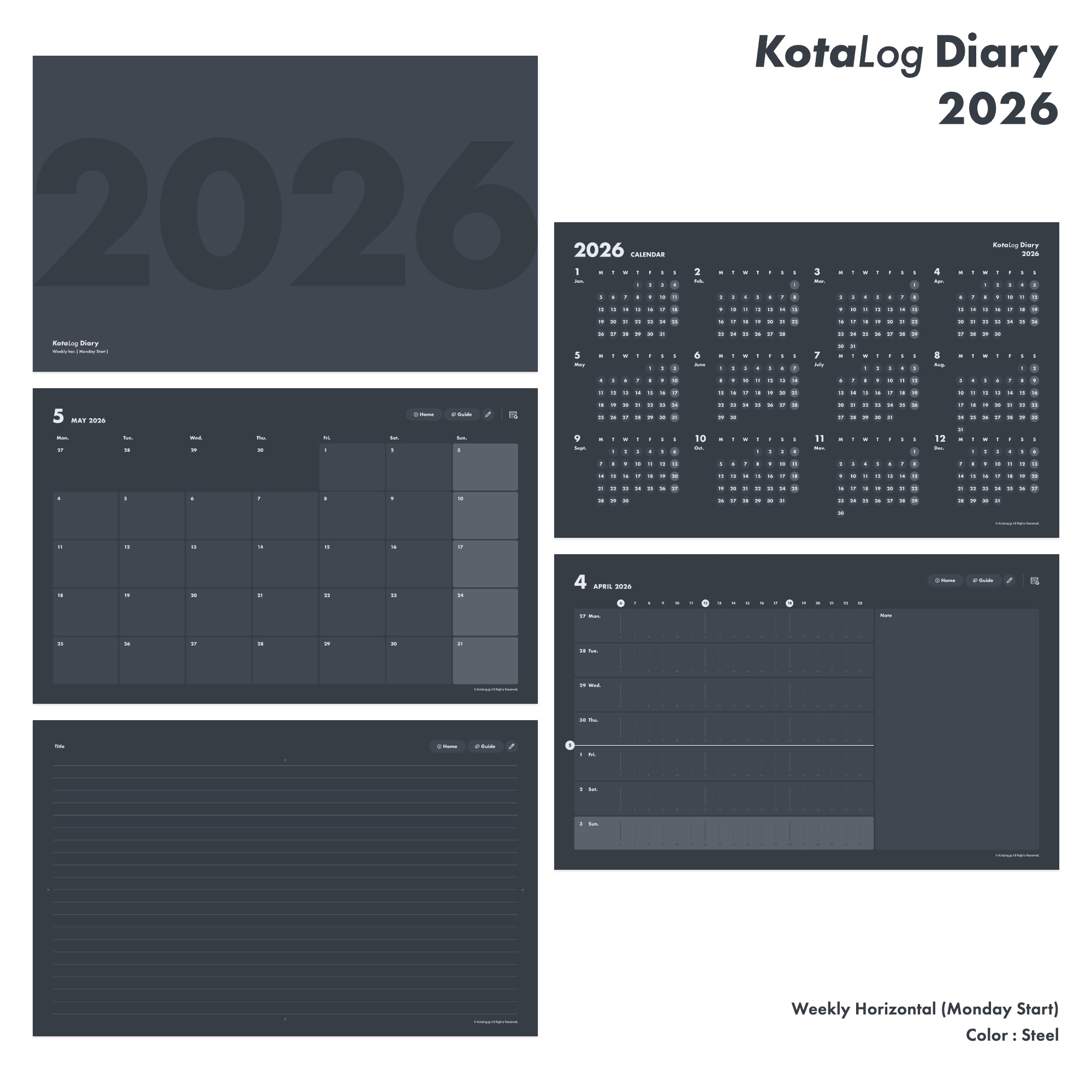 KotaLog Diary 2026 Hor.
