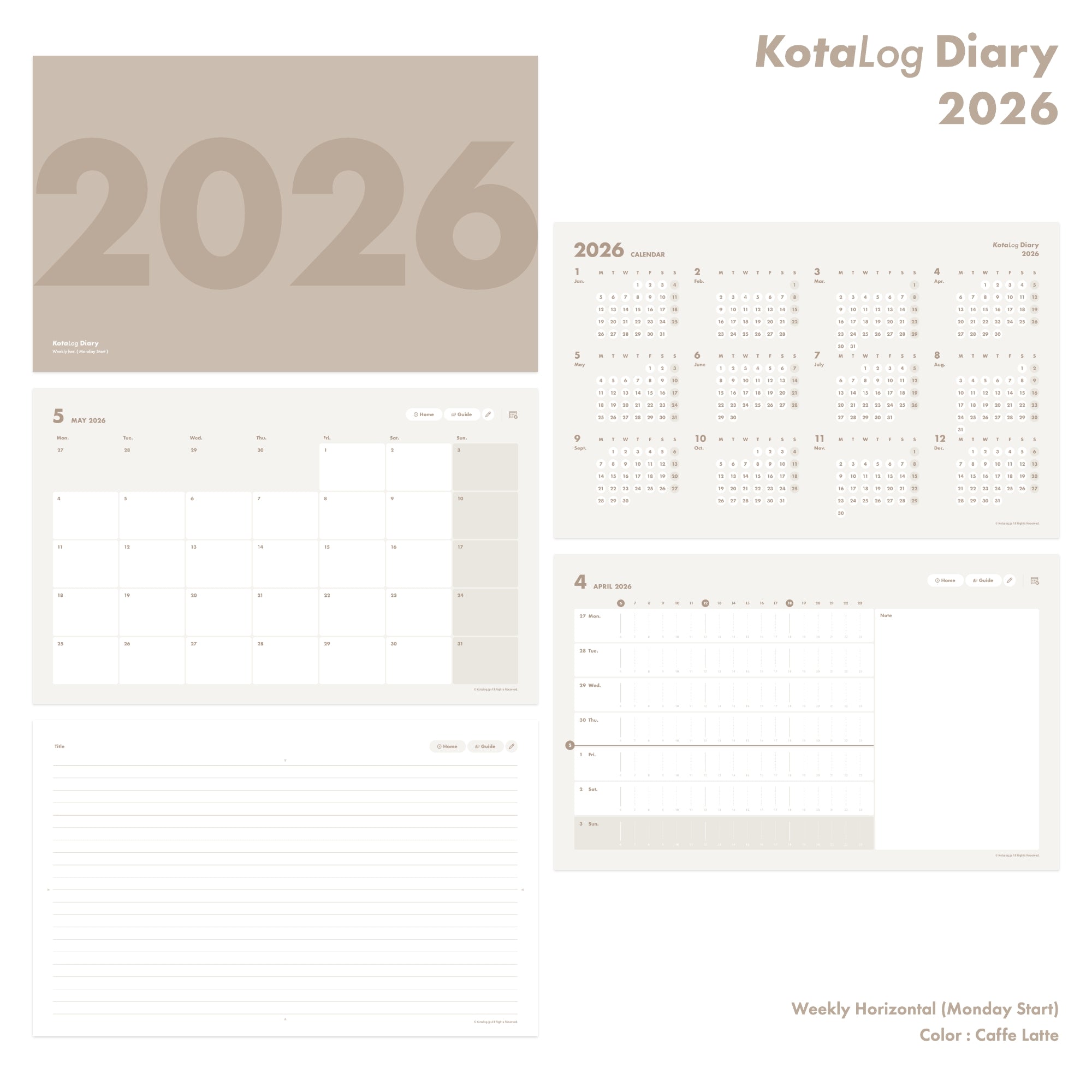 KotaLog Diary 2026 Hor.