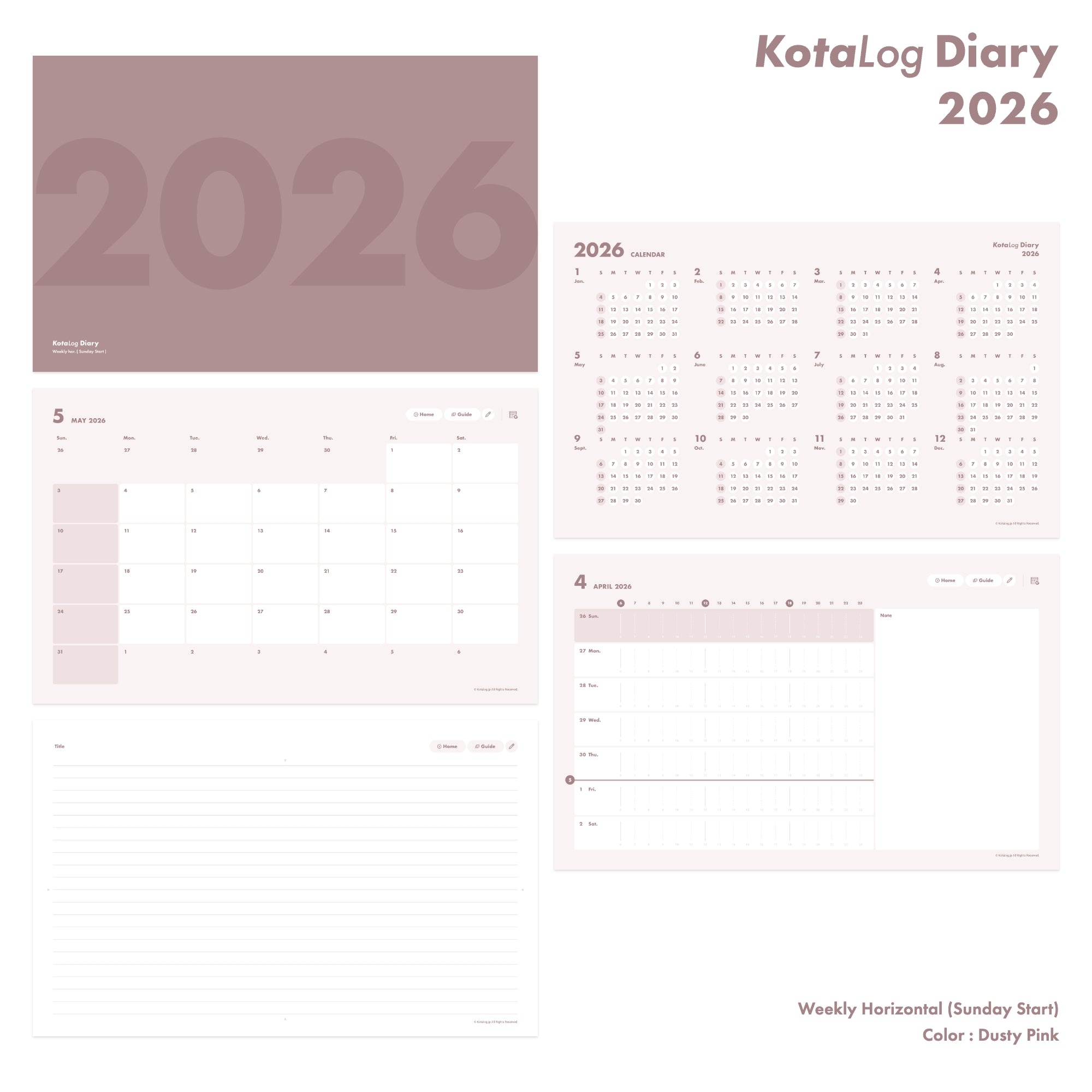KotaLog Diary 2026 Hor.