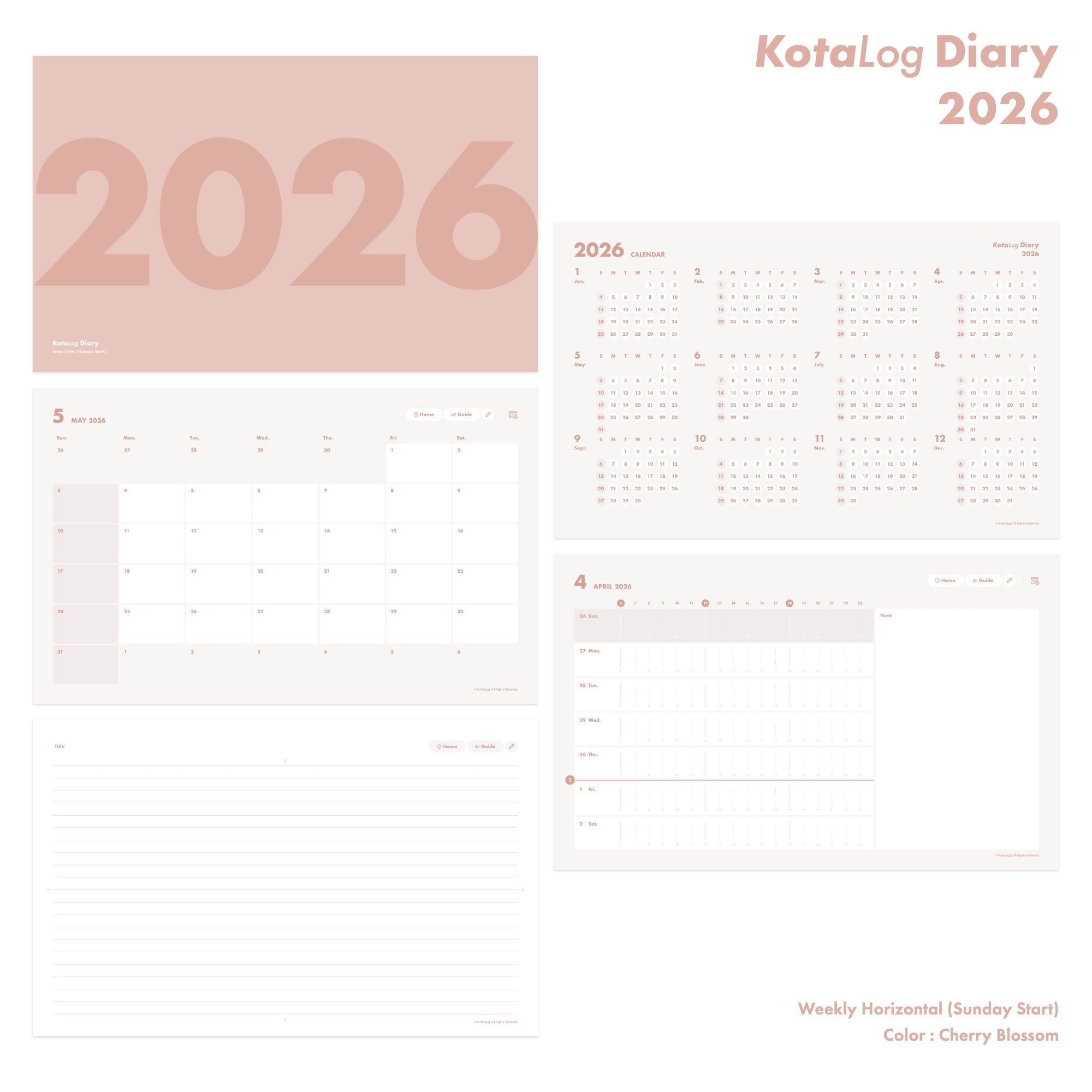 KotaLog Diary 2026 Hor.
