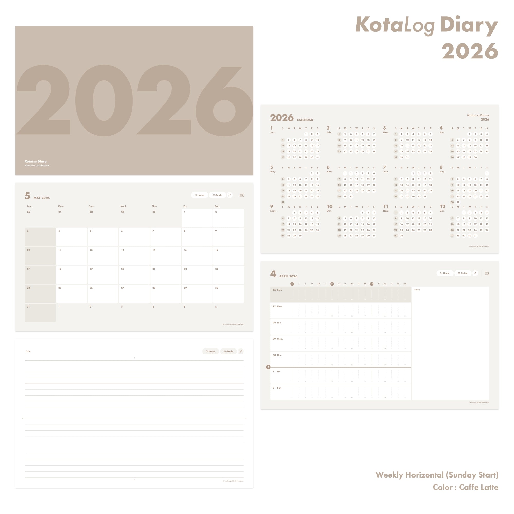 KotaLog Diary 2026 Hor.