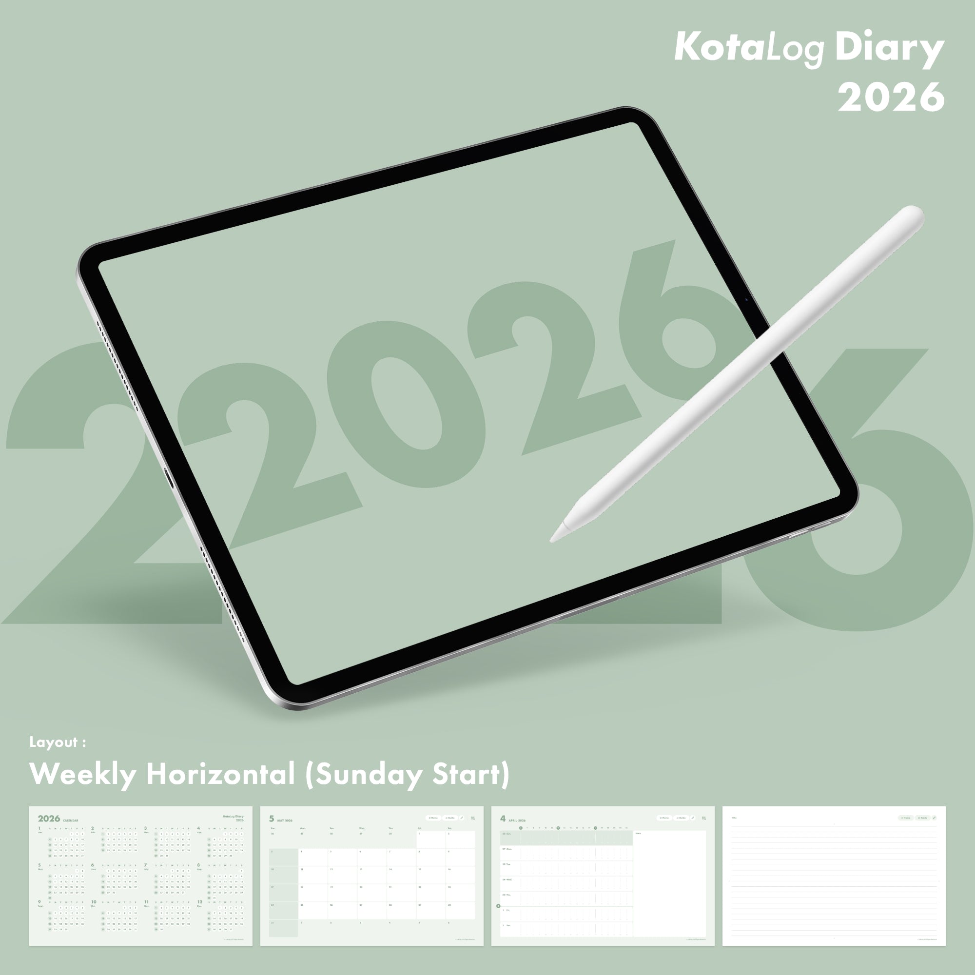 KotaLog Diary 2026 Hor.