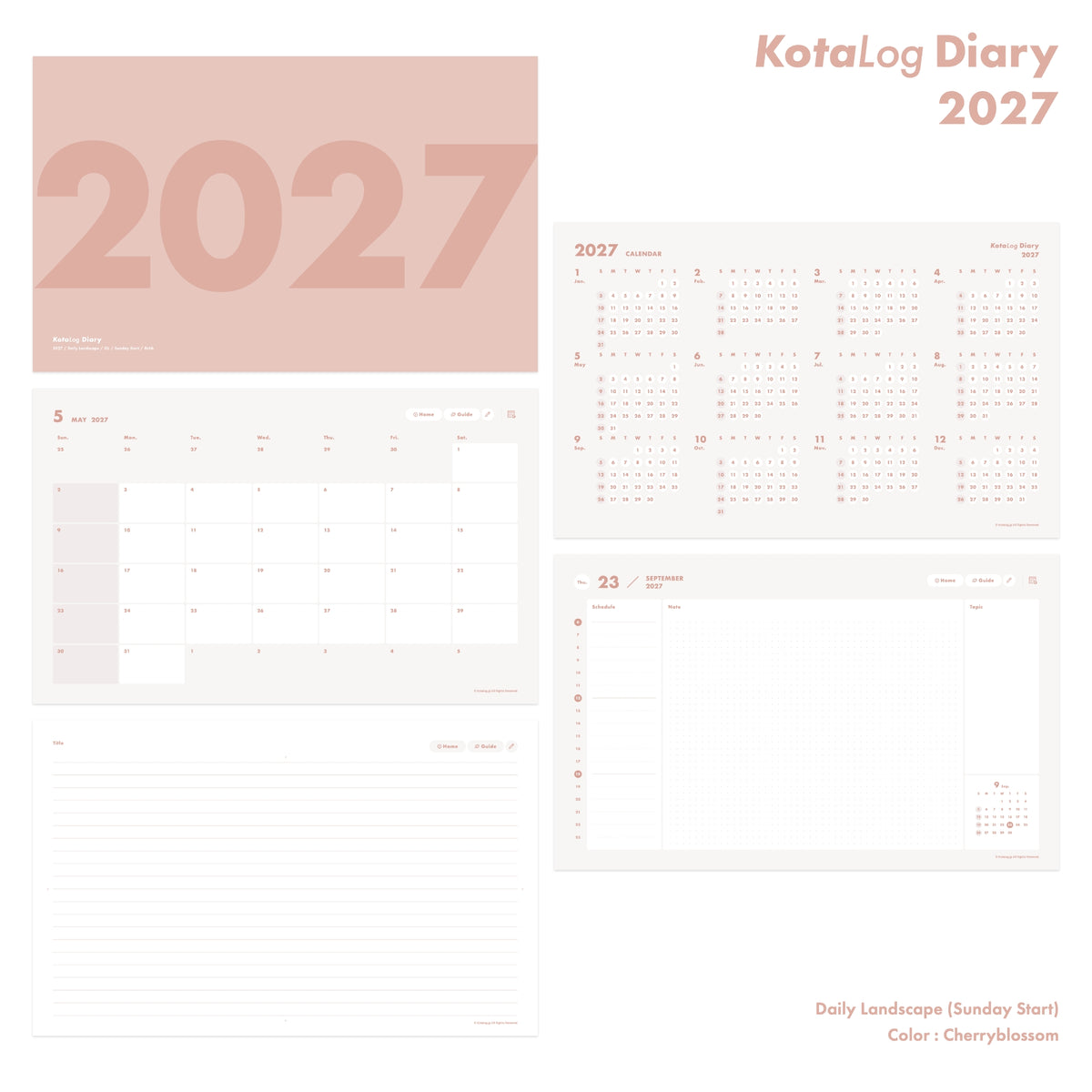 KotaLog Diary 2027 Daily Lan.