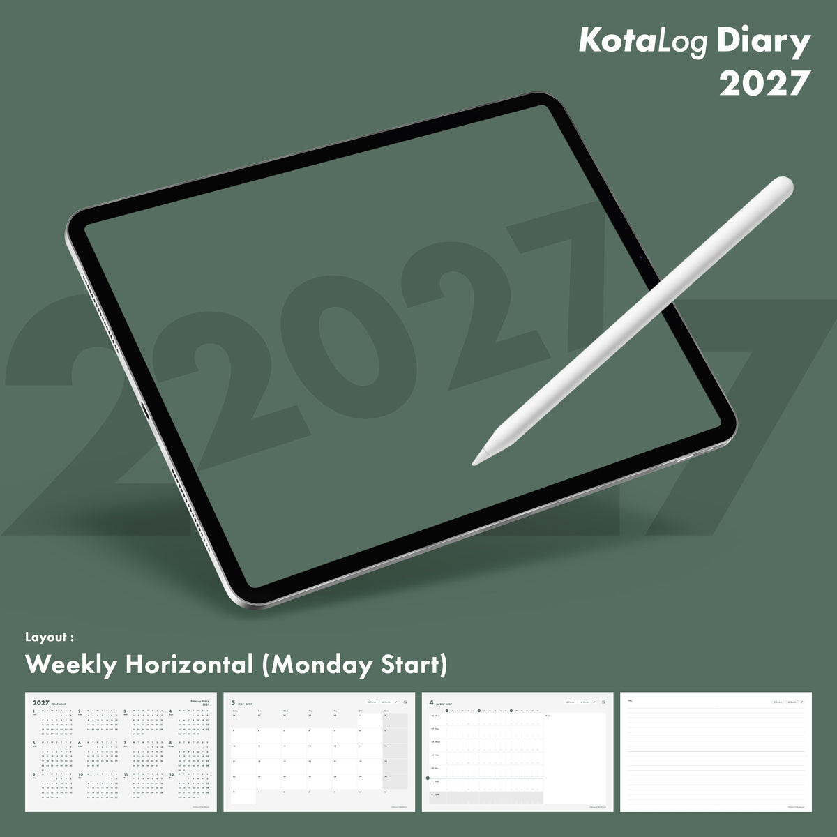 KotaLog Diary 2027 Hor.