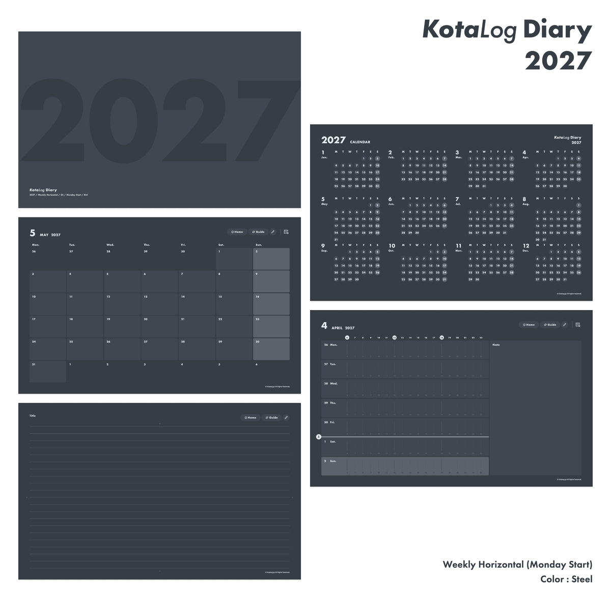 KotaLog Diary 2027 Hor.
