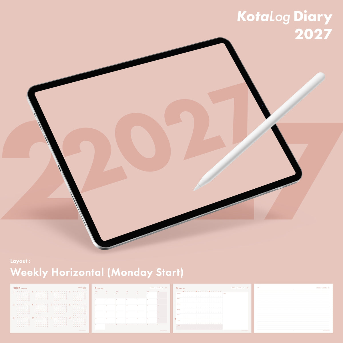 KotaLog Diary 2027 Hor.