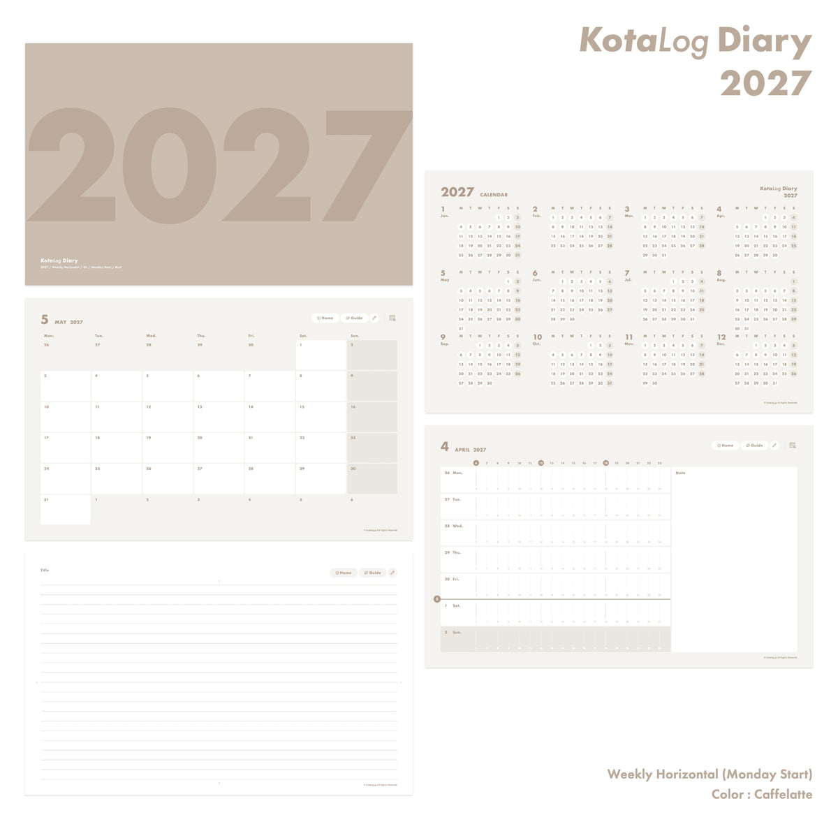 KotaLog Diary 2027 Hor.