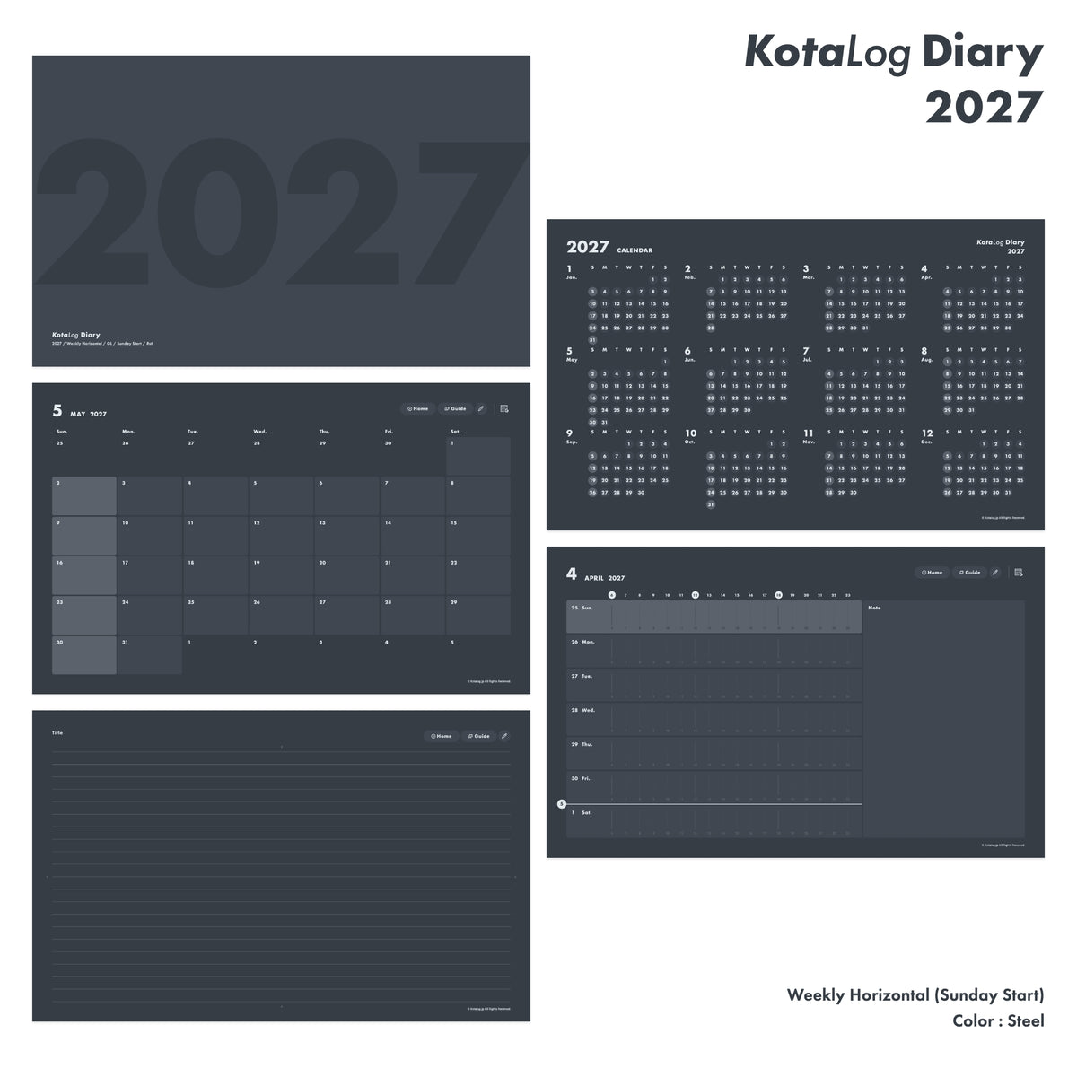 KotaLog Diary 2027 Hor.