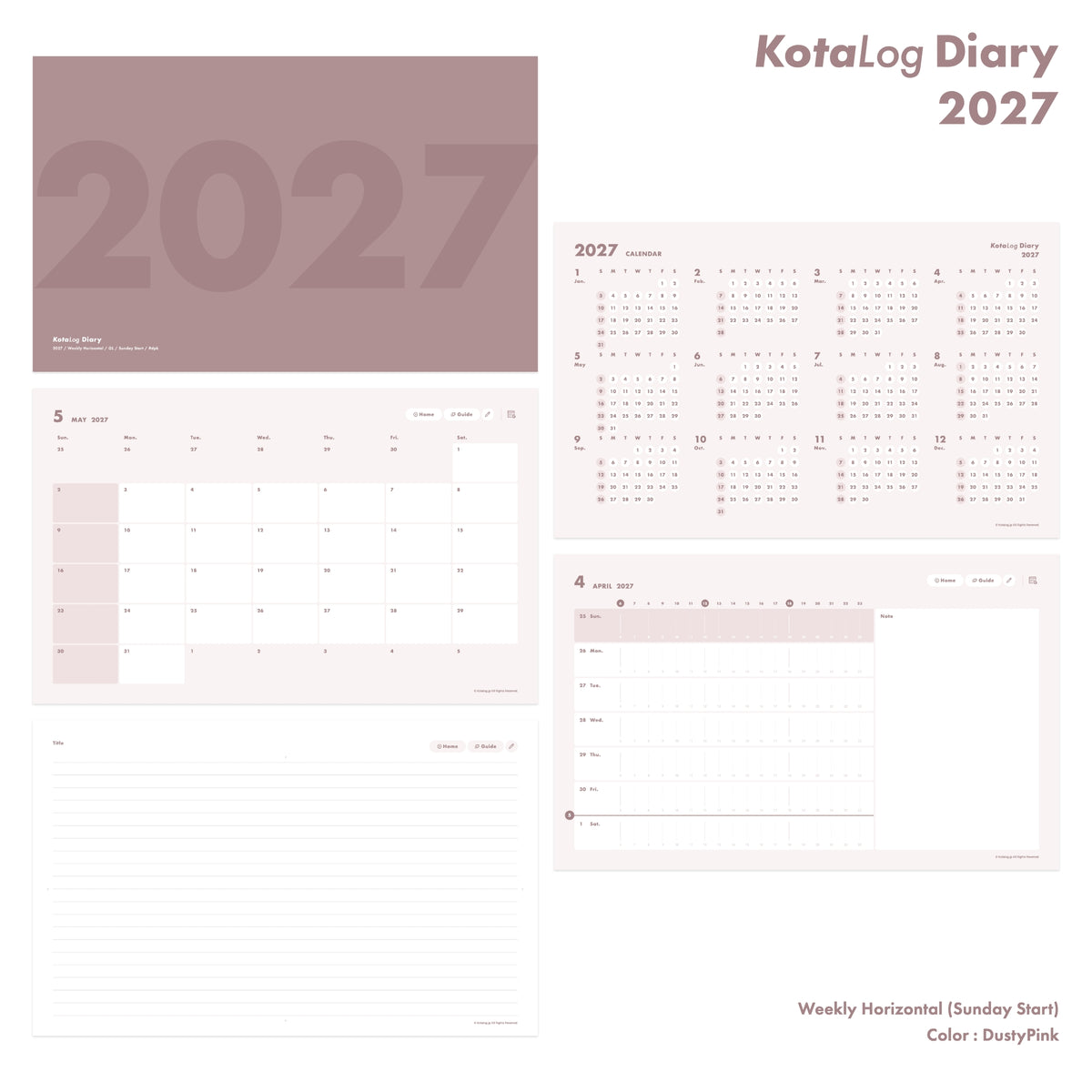 KotaLog Diary 2027 Hor.