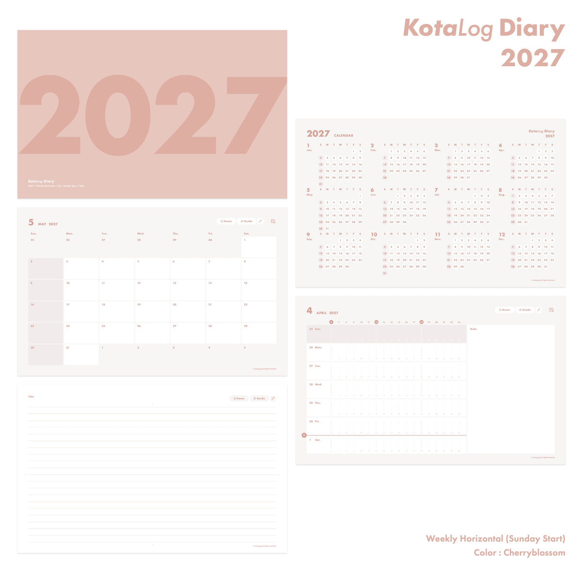 KotaLog Diary 2027 Hor.