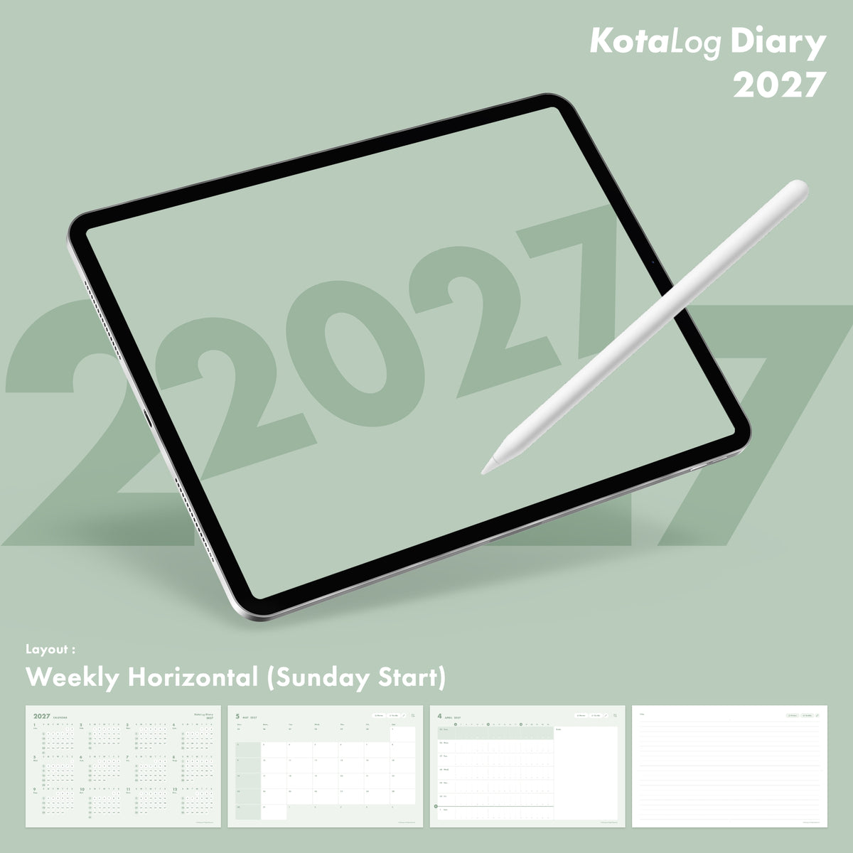 KotaLog Diary 2027 Hor.