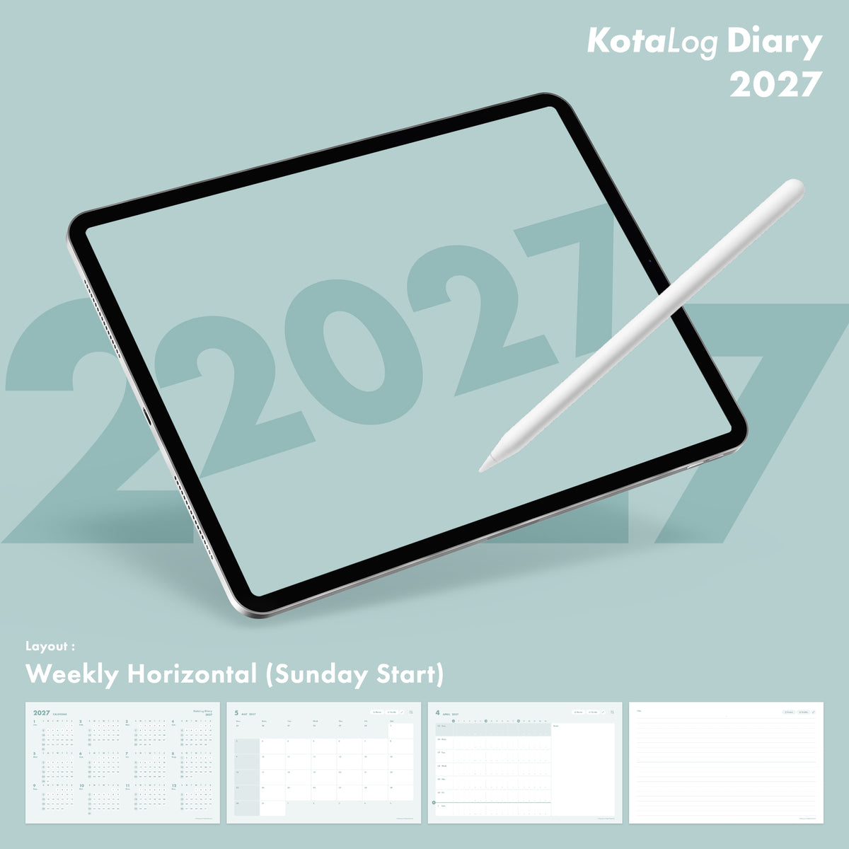 KotaLog Diary 2027 Hor.