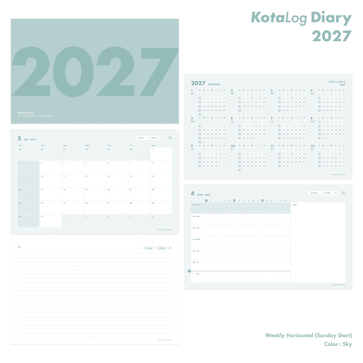KotaLog Diary 2027 Hor.