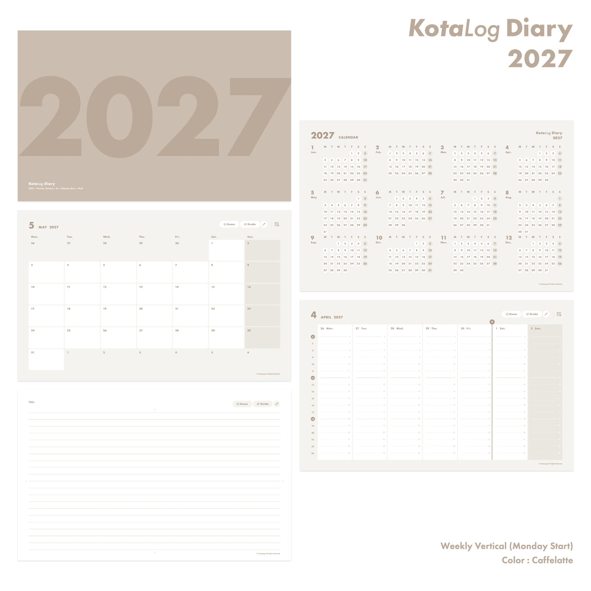 KotaLog Diary 2027 Vert.