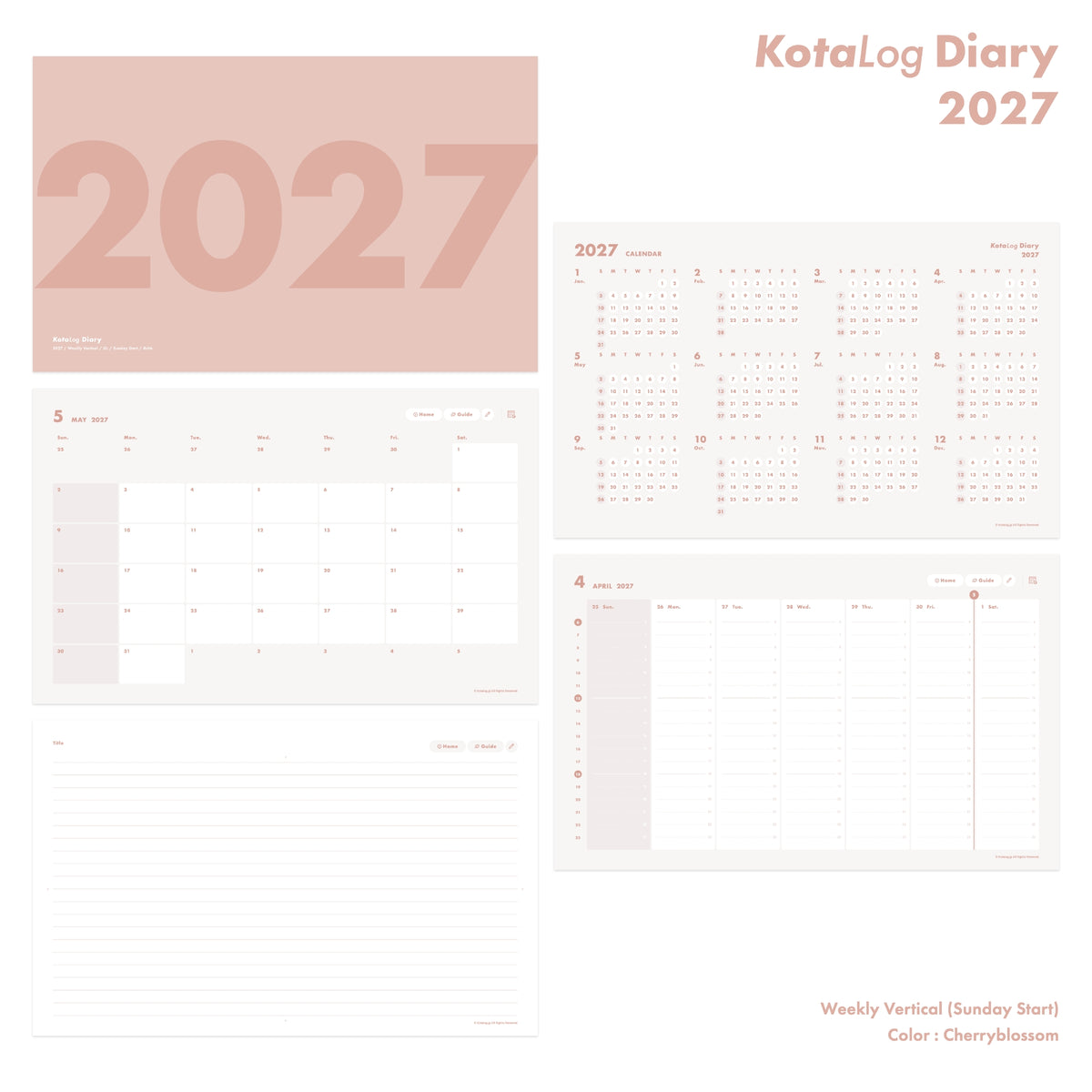 KotaLog Diary 2027 Vert.