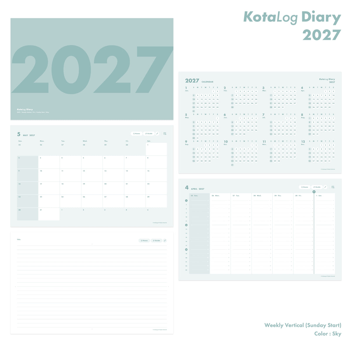 KotaLog Diary 2027 Vert.