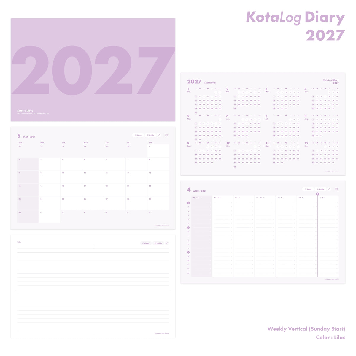 KotaLog Diary 2027 Vert.