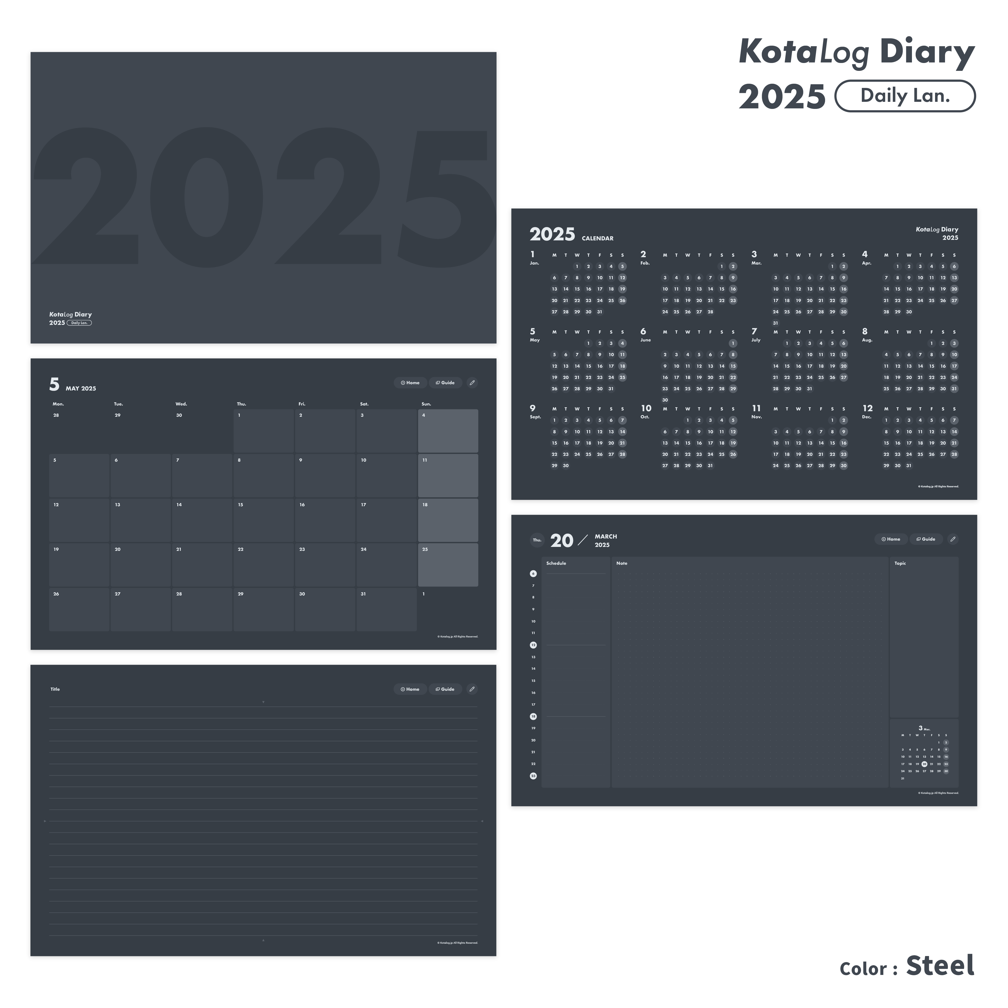 KotaLog Diary 2025  Daily Lan.