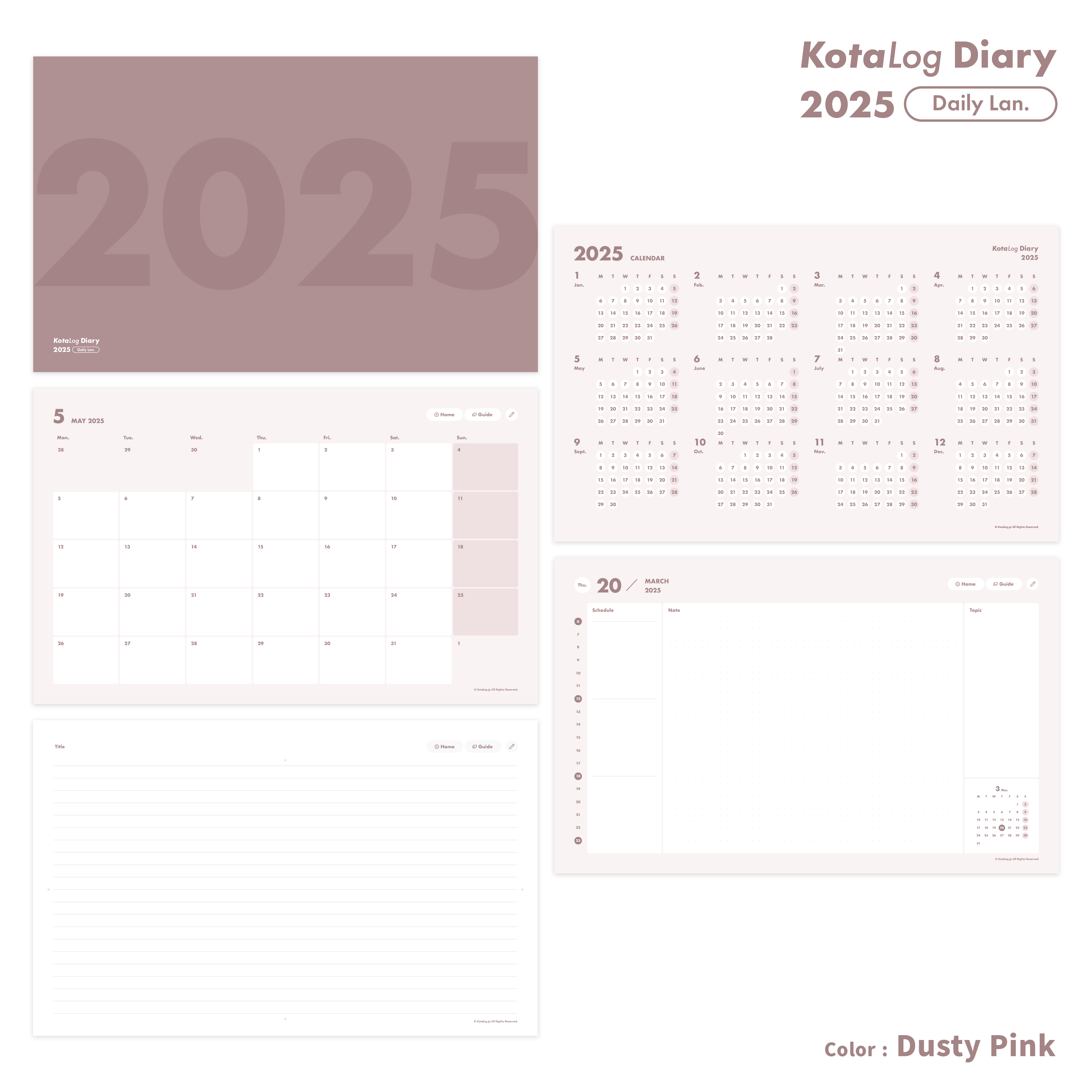 KotaLog Diary 2025  Daily Lan.