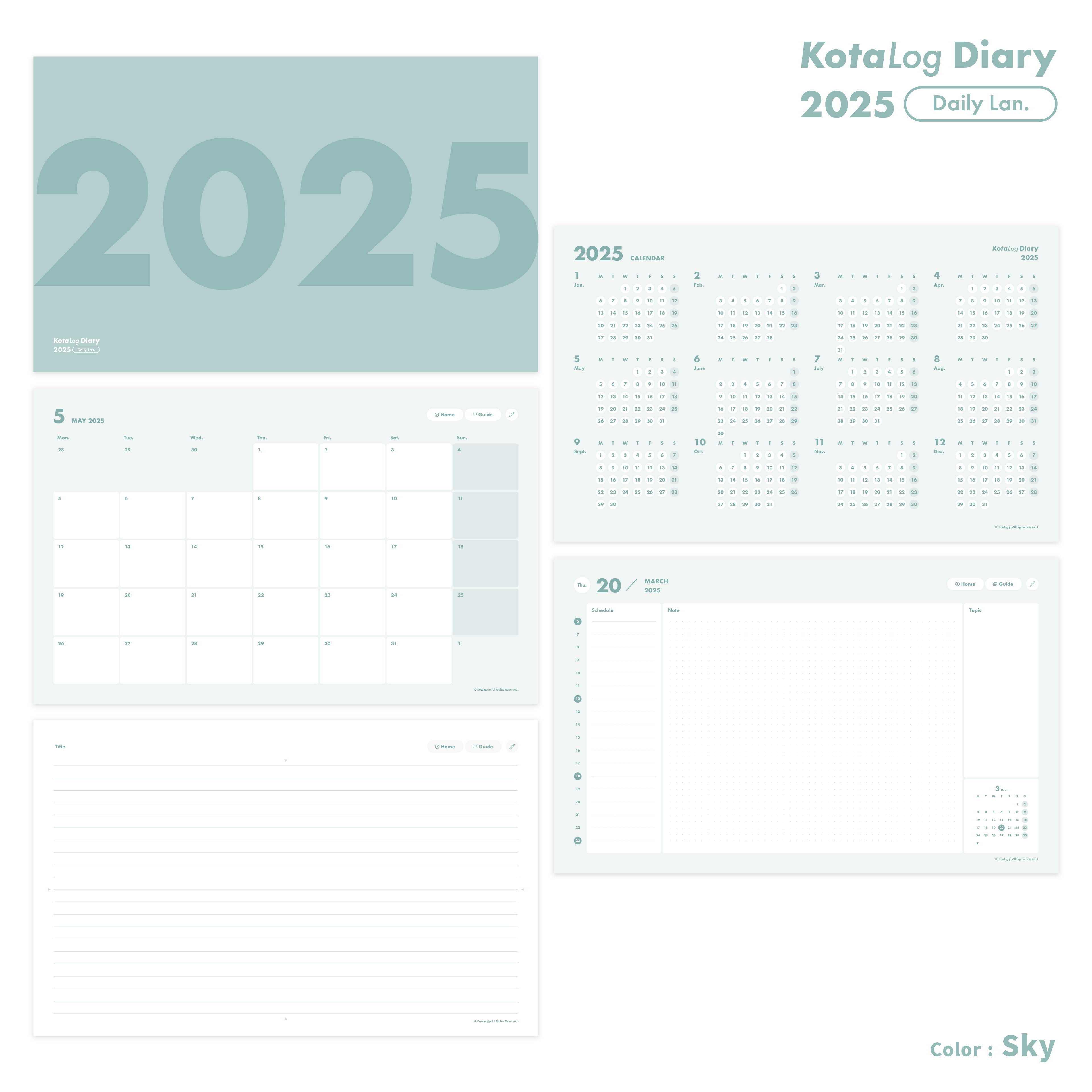 KotaLog Diary 2025  Daily Lan.