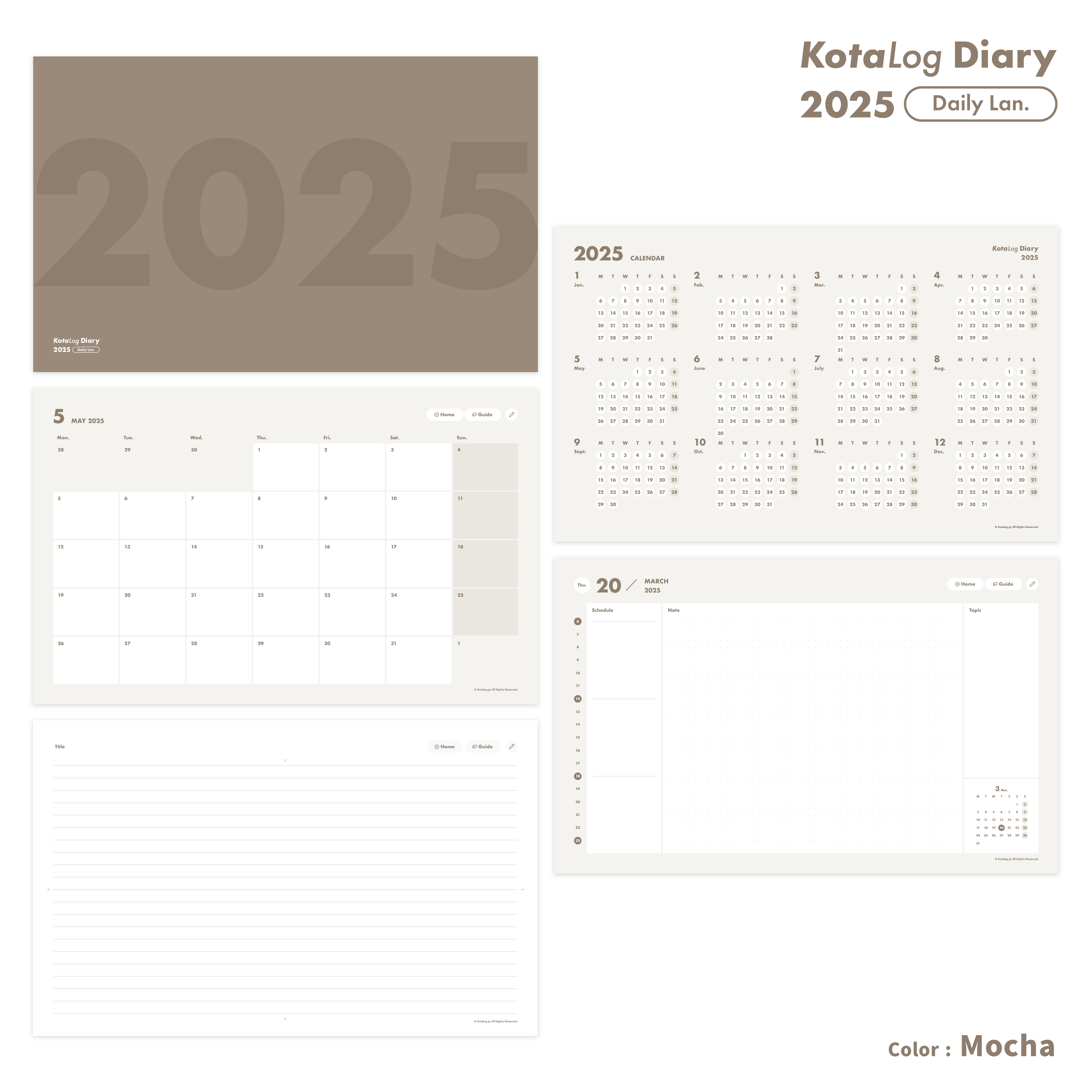 KotaLog Diary 2025  Daily Lan.