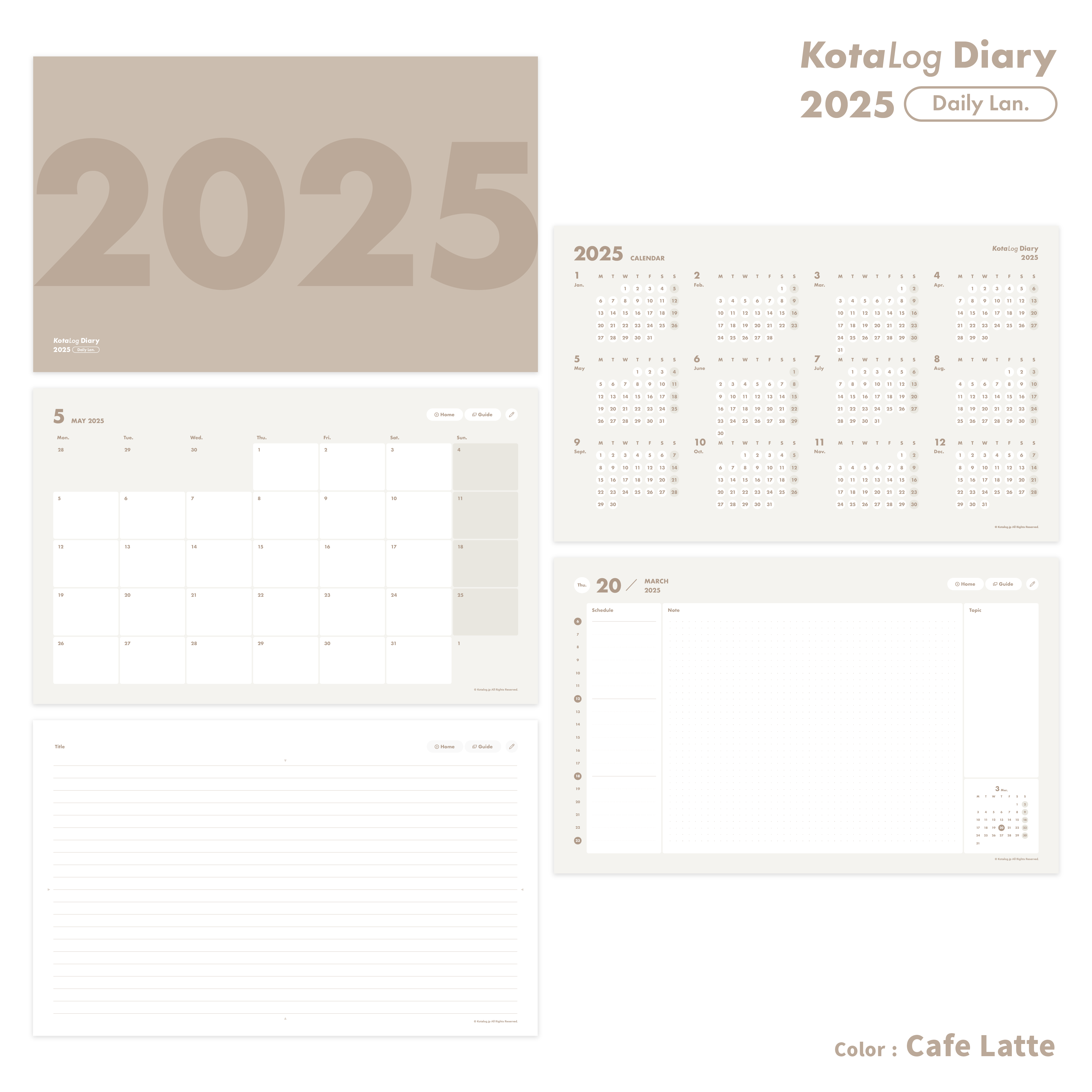 KotaLog Diary 2025  Daily Lan.