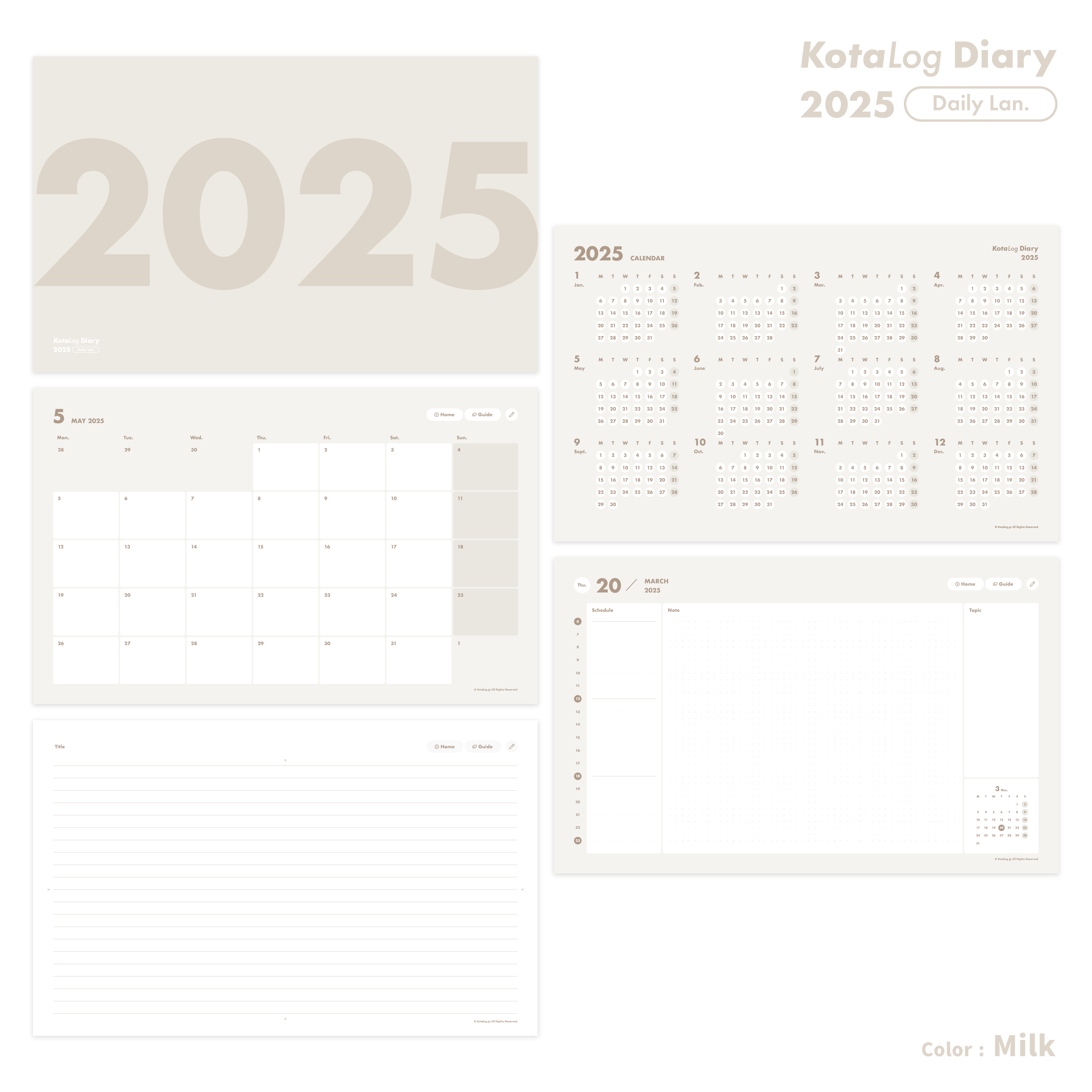 KotaLog Diary 2025  Daily Lan.