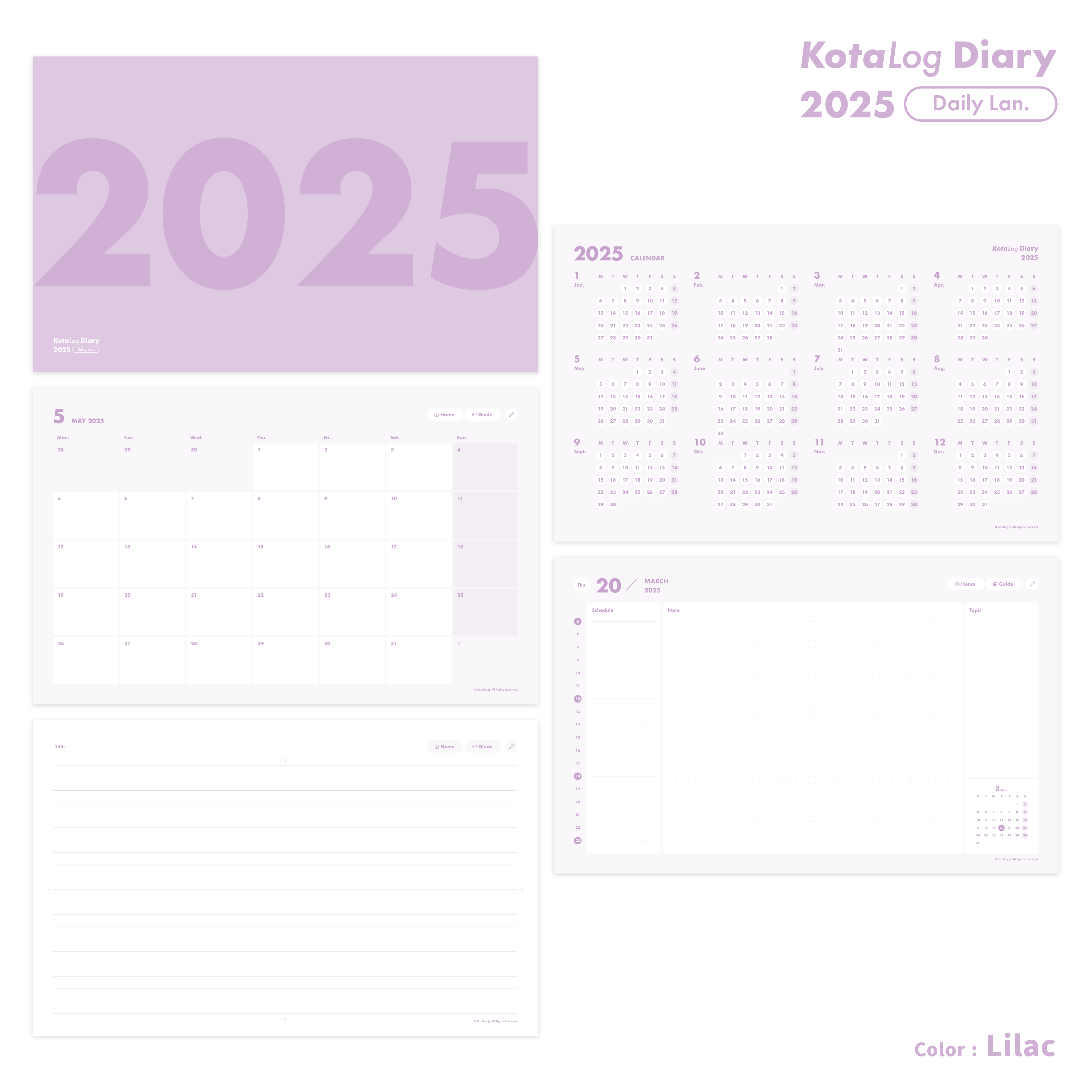 KotaLog Diary 2025  Daily Lan.